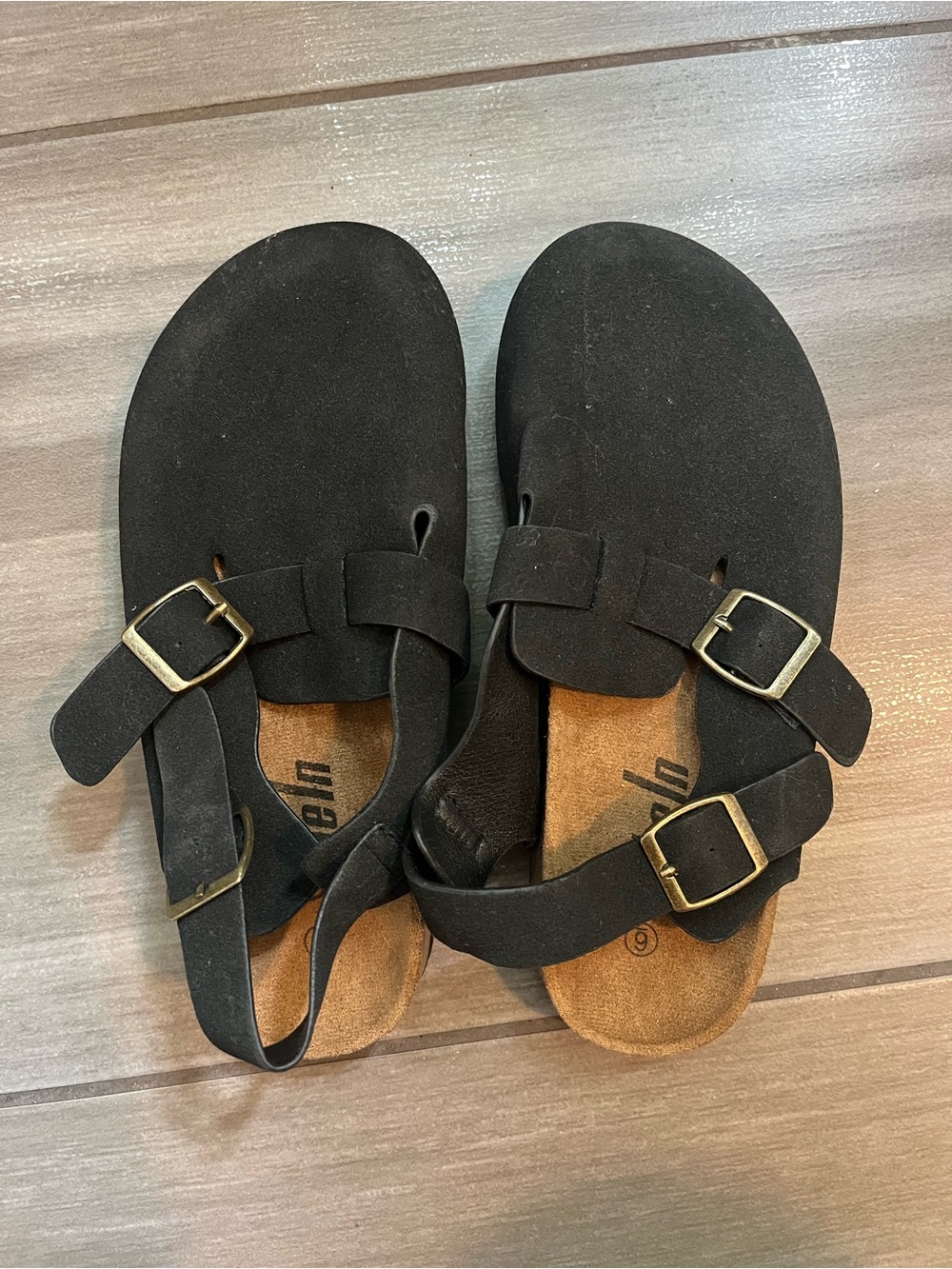 NWT Black Suede clog Sandals